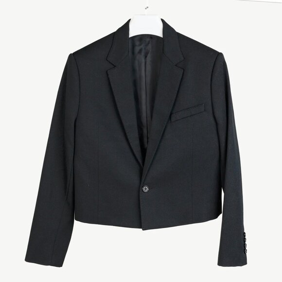 Celine SS/19 Rectangle Spencer Diagonal Wool Cropped Jacket - Picture 2 of 10